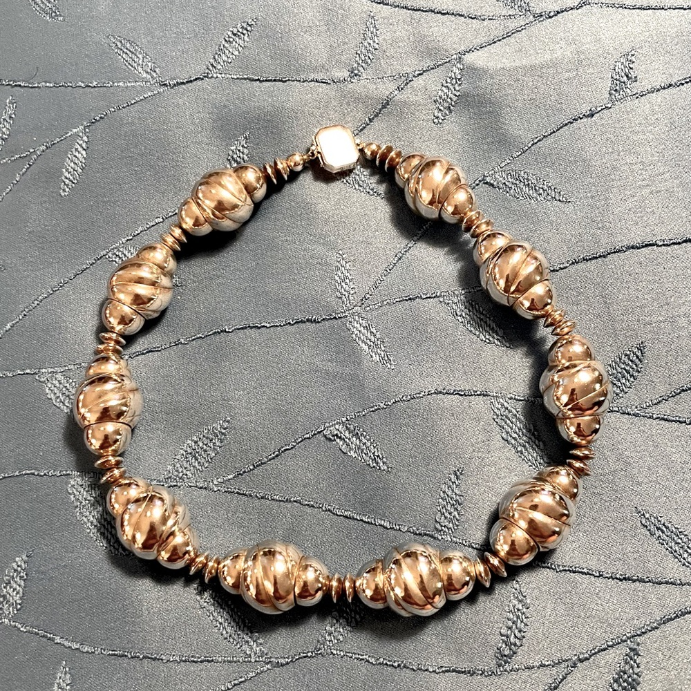 Heavy & Beautiful Sterling Silver Big Spiral Ball Necklace Excellent Work of Art